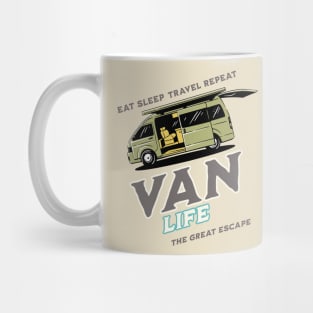 Van Life Eat Sleep Travel Repeat The Great Escape Mug